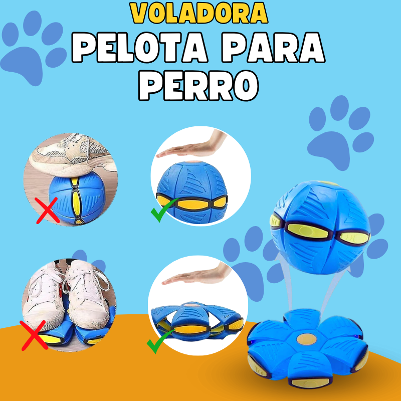 Pelota Voladora Con Luces Mascotas - Flyball